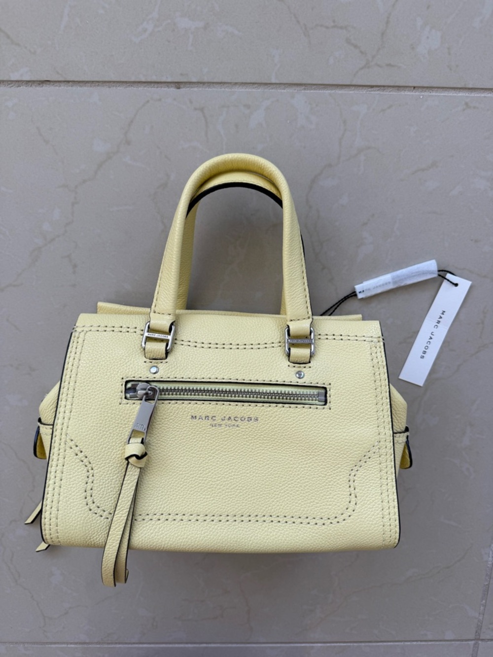 NWT Marc Jacobs Mini Cruiser Leather Crossbody Satchel in a French Vanilla